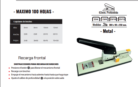 ABROCH.SERVICIO PESADO DE 15 A 100hjs.OXO